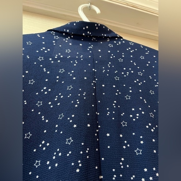 ⚫️ BOGO Primark star design mini dress with bell sleeves and tie detail navyblue - Picture 10 of 10